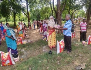 (Ration help rural poor at Rajgangpur)